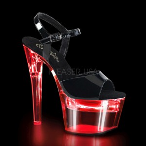 Lakovaná 18 cm FLASHDANCE-709 Striptérka LED Zarovka Sandály