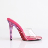 Pink pantofle 11,5 cm GALA-01DMM strass pantofle na podpatku